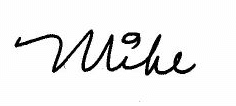 Mikes signature